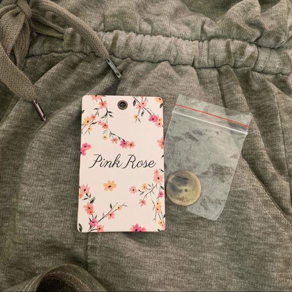 NWT PINK ROSE Olive Green Overall Sleeveless Romper Small - Picture 10 of 14